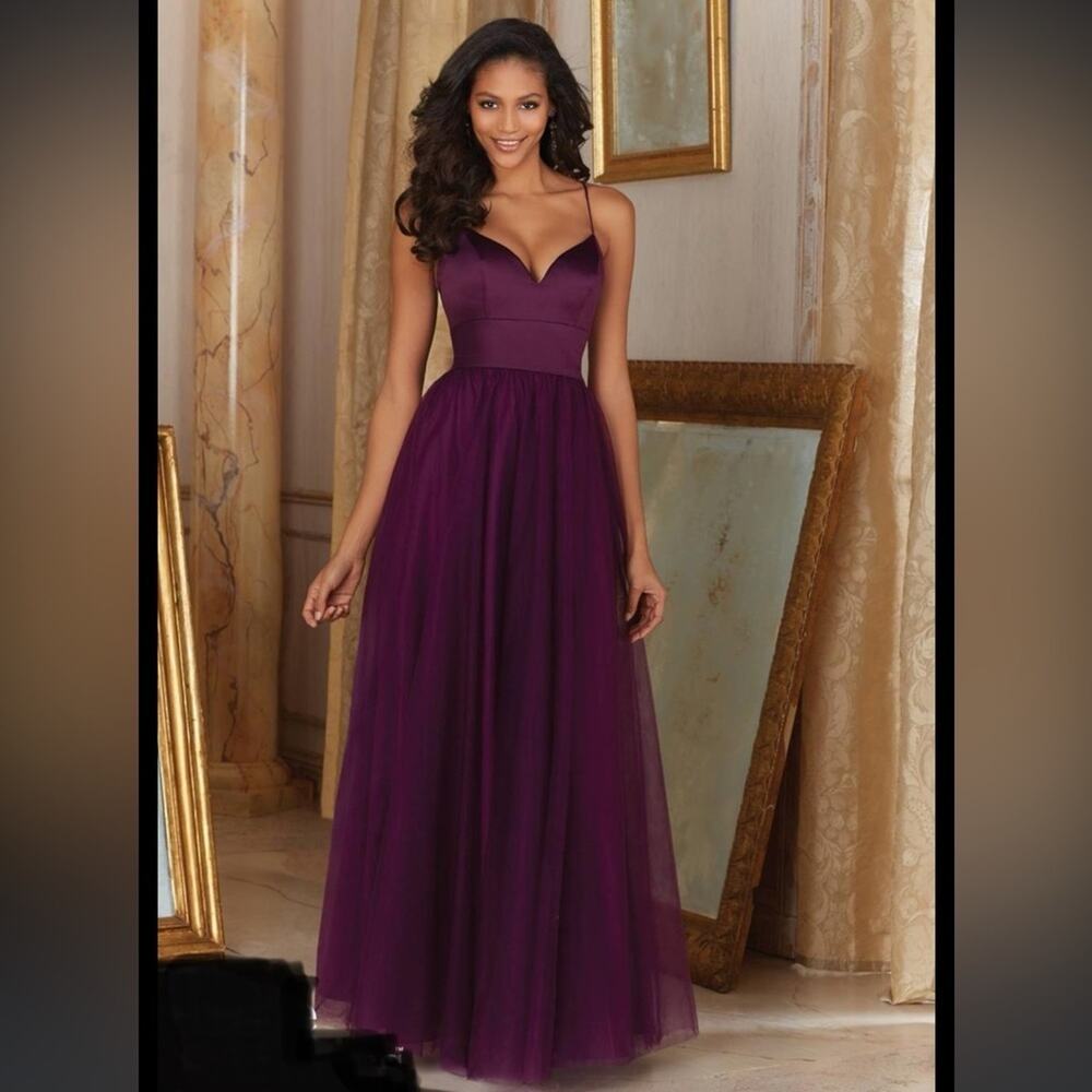 Morilee bridesmaid dress purple plus 20 style 153